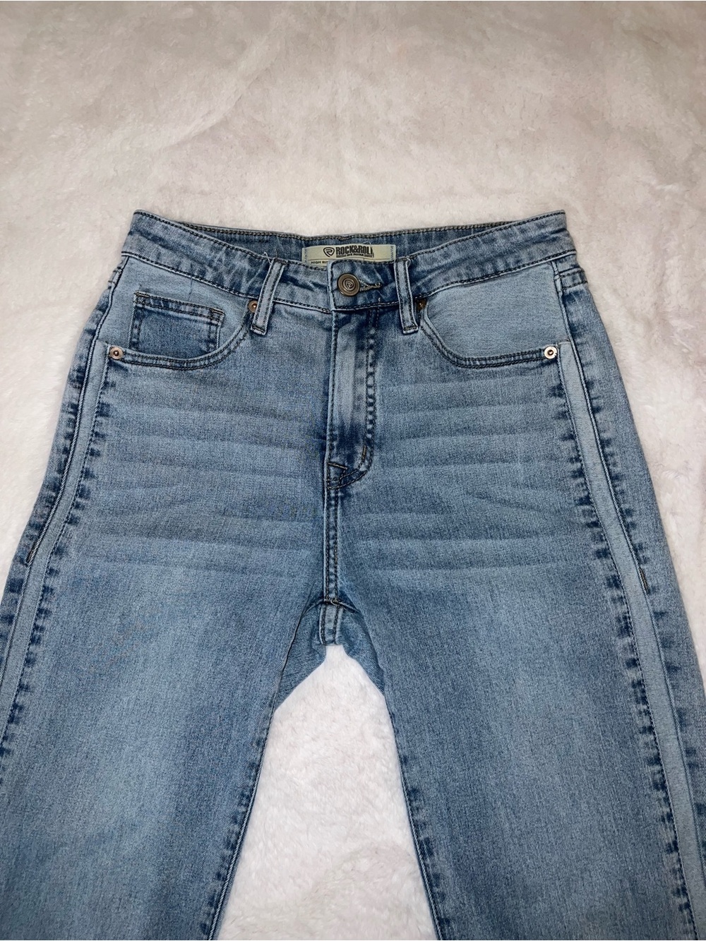 Rock & Roll Denim Light Blue Bootcut Jeans